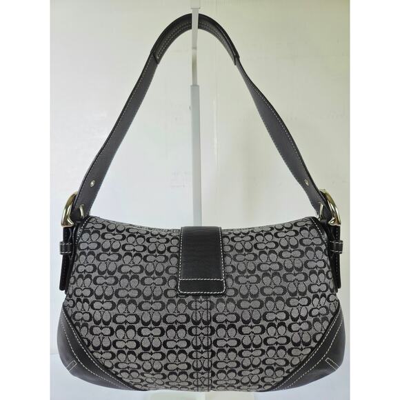 Vintage Coach Soho 6818 Leather and Signature Canvas Print Bag/Purse - Picture 2 of 16